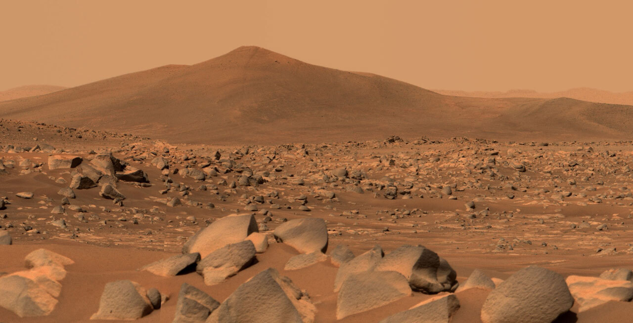 <em>The Martian surface as captured by the Perseverance rover (NASA)</em>