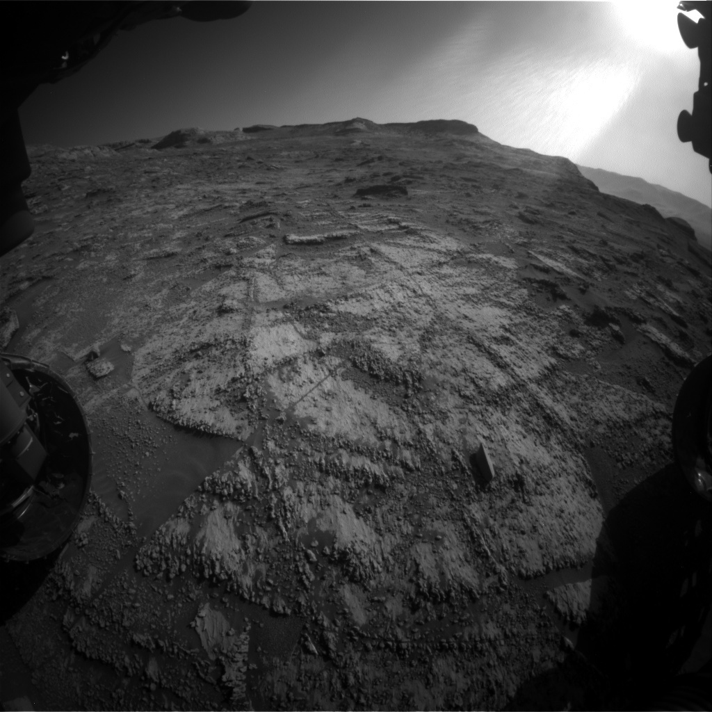 This image was taken by Front Hazard Avoidance Camera (Front Hazcam) onboard NASA's Mars rover Curiosity on Sol 3197.