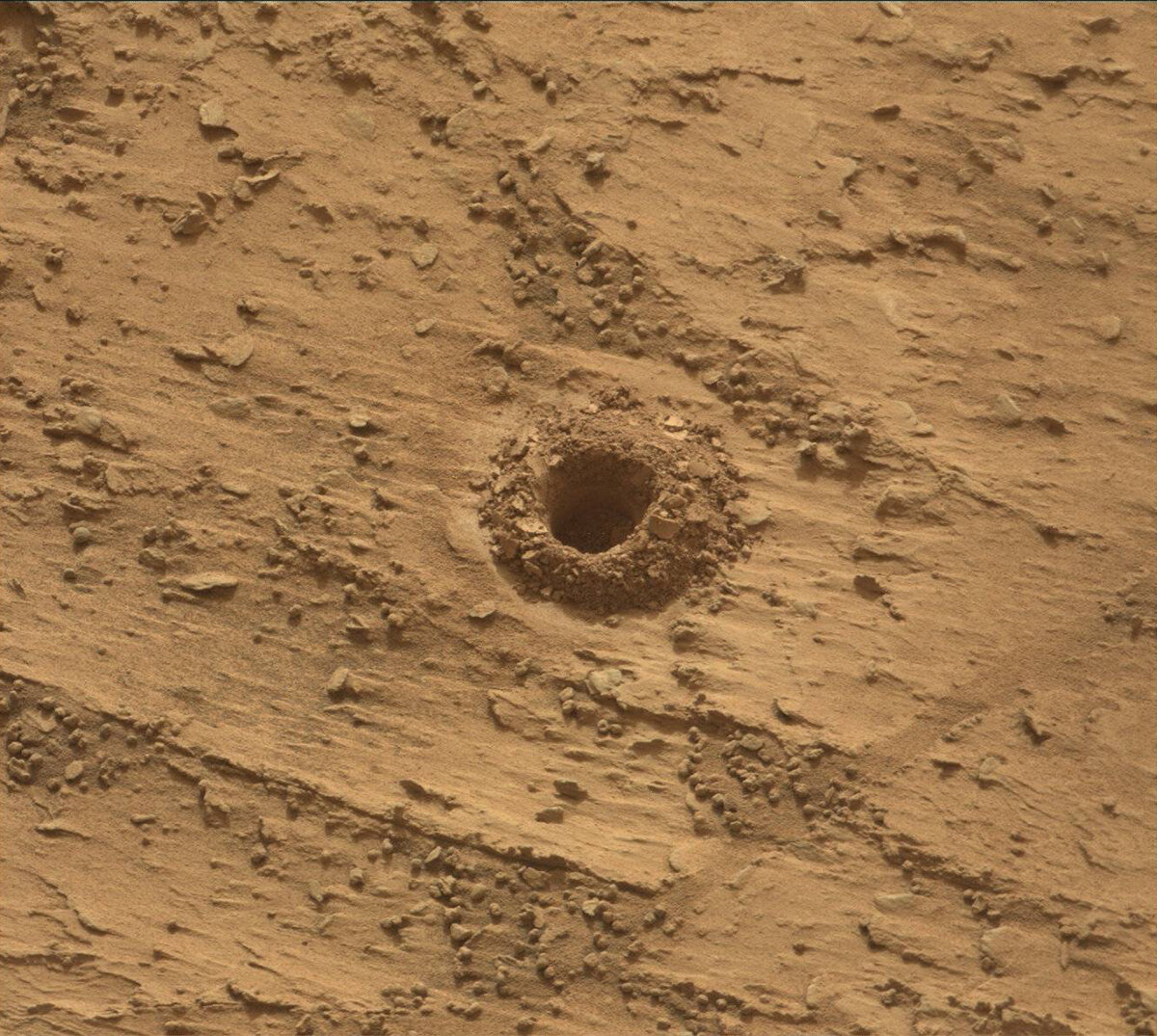 Mastcam image of Avanavero drill hole acquired on sol 3512.