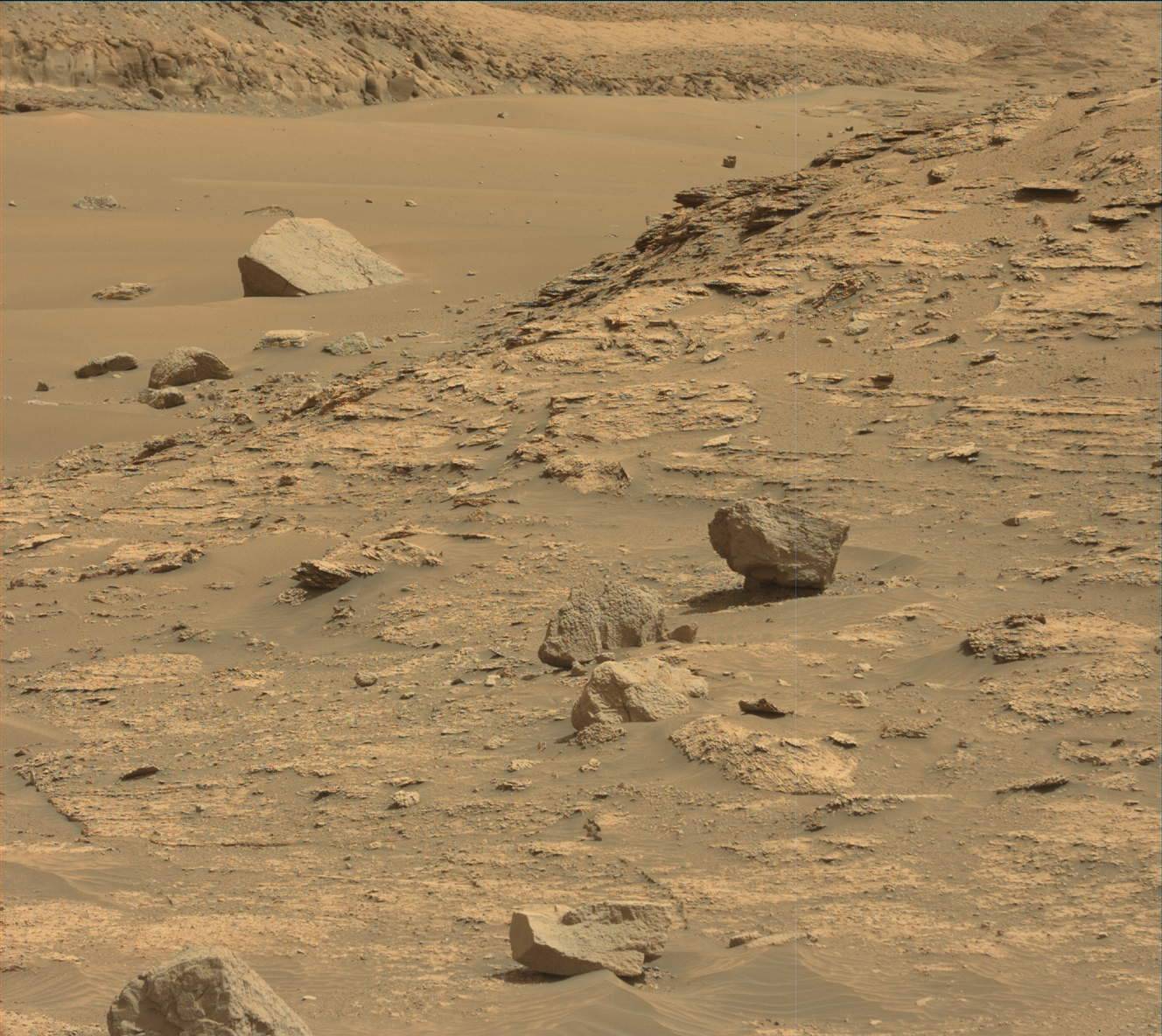This image was taken by Mast Camera (Mastcam) onboard NASA’s Mars rover Curiosity on Sol 3545. 
