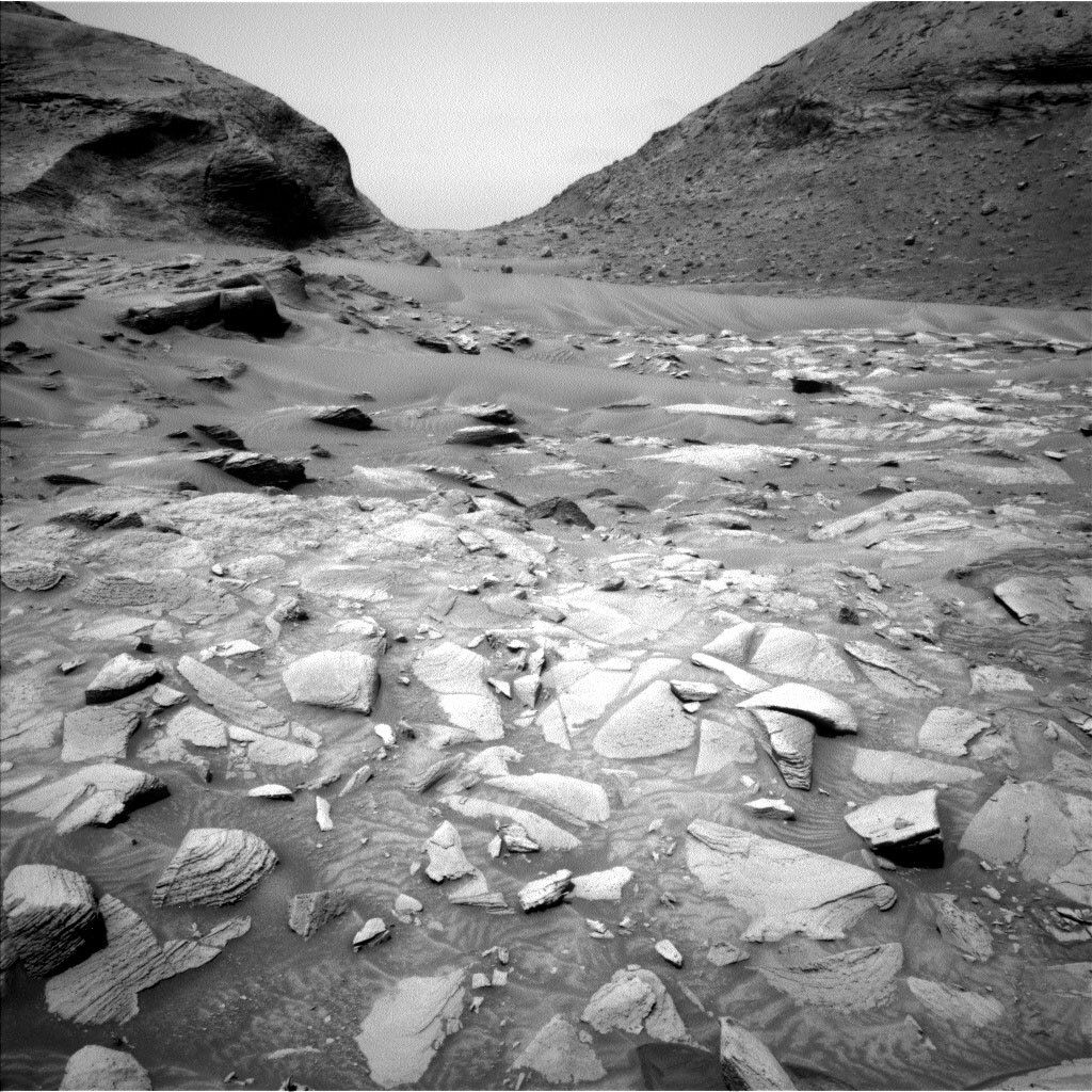 This image was taken by Left Navigation Camera onboard NASA's Mars rover Curiosity on Sol 3606.