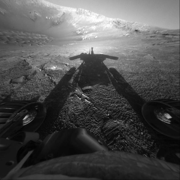 Opportunity Views Its Own Shadow