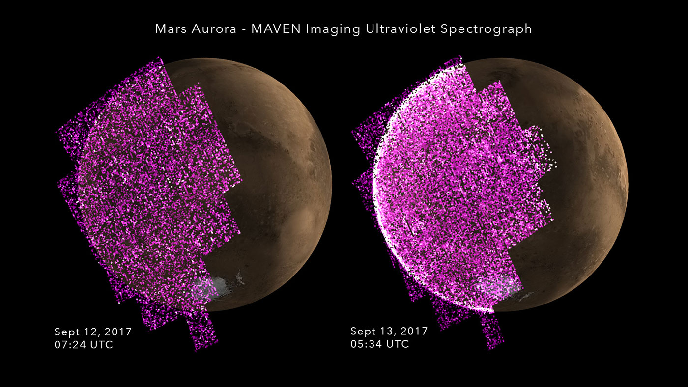 Solar Storm Triggers Whole-Planet Aurora at Mars