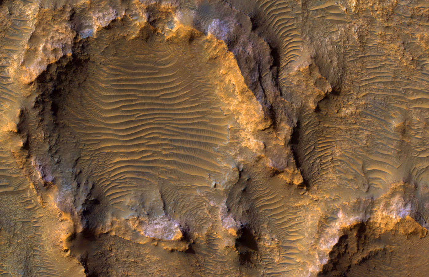 Bedrock on a Crater Floor