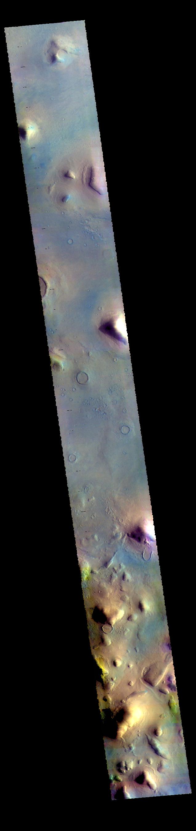 Protonilus Mensae False Color NASA Mars Exploration