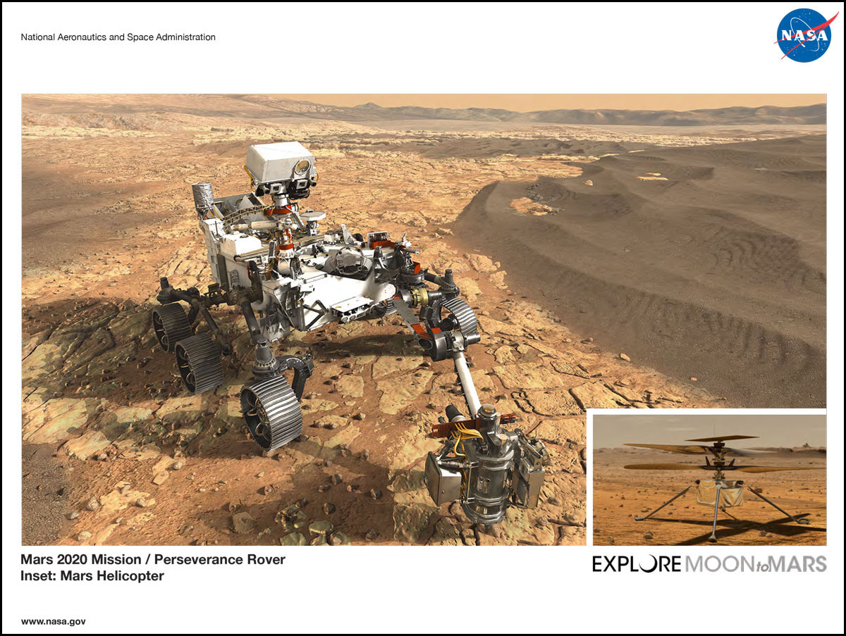 Mars 2020 lithograph