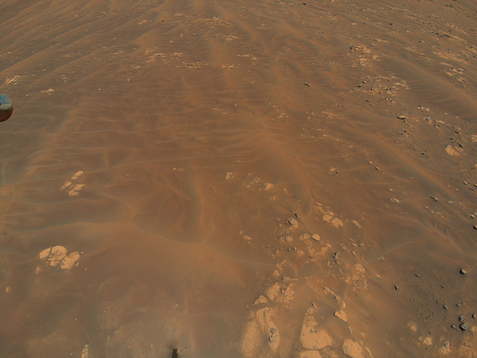 NASA’s Ingenuity Mars Helicopter flew over these sand dunes and rocks during its ninth flight, on July 5, 2021. While the agency’s Perseverance Mars can’t risk getting stuck in this sand, scientists are still able to learn about this region by studying it from Ingenuity’s images.