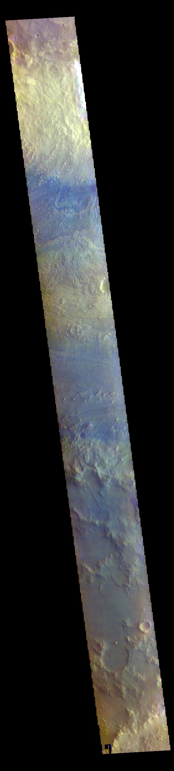 Crommelin Crater False Color NASA Mars Exploration