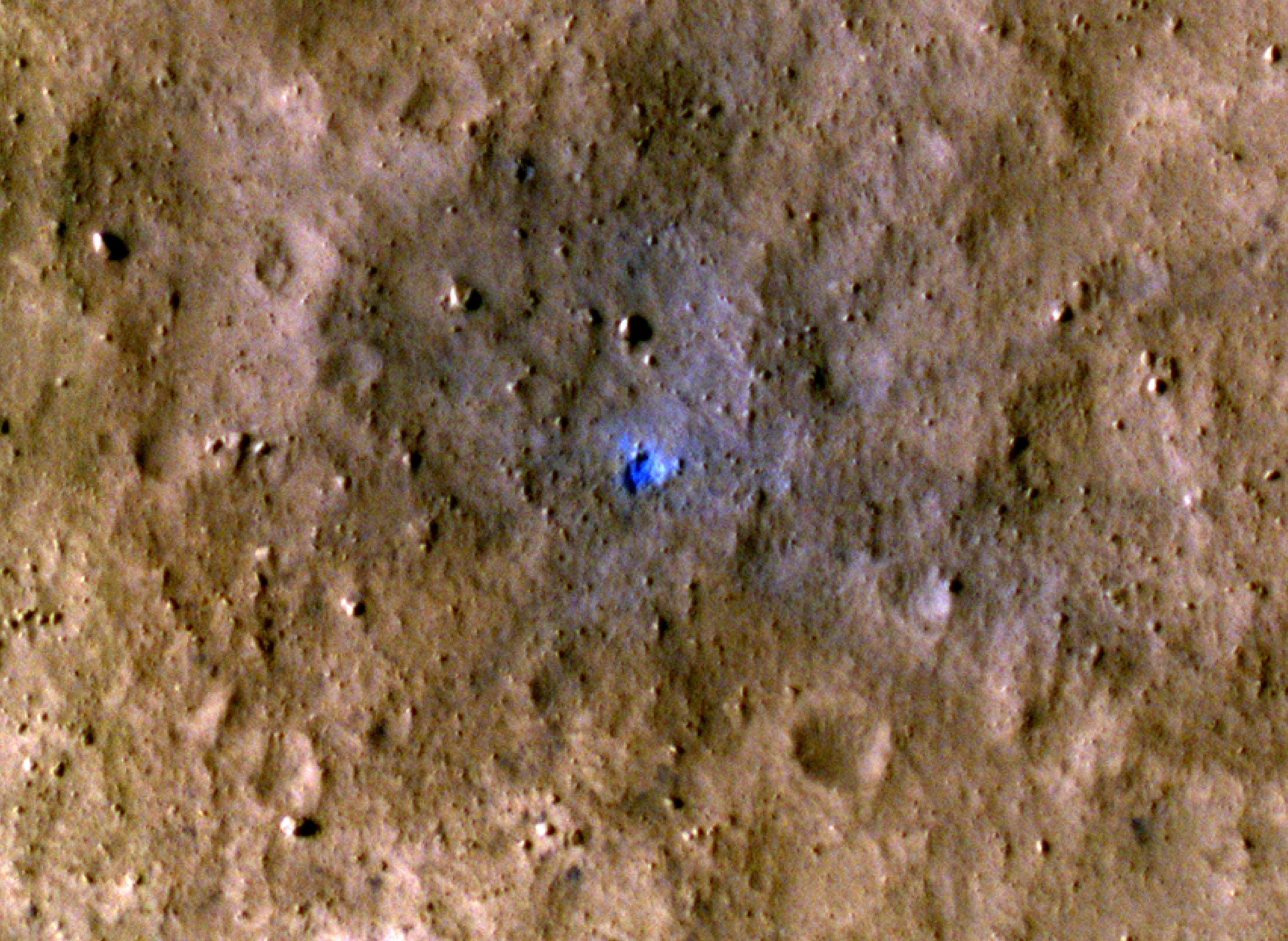 NASAs Mars Reconnaissance Orbiter captured this image of a meteoroid impact that was first detected by the agencys InSight lander using its seismometer. This crater was formed on Aug. 30, 2021.