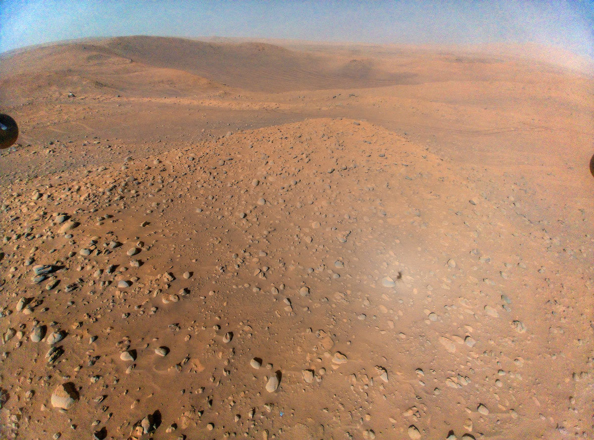 Helicopter's-eye View of Perseverance Mars Rover