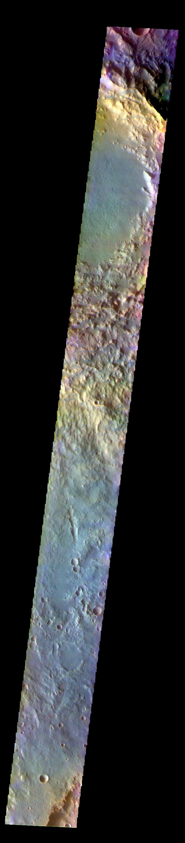 Soffen Crater False Color NASA Mars Exploration Soffen crater false color nasa mars exploration
