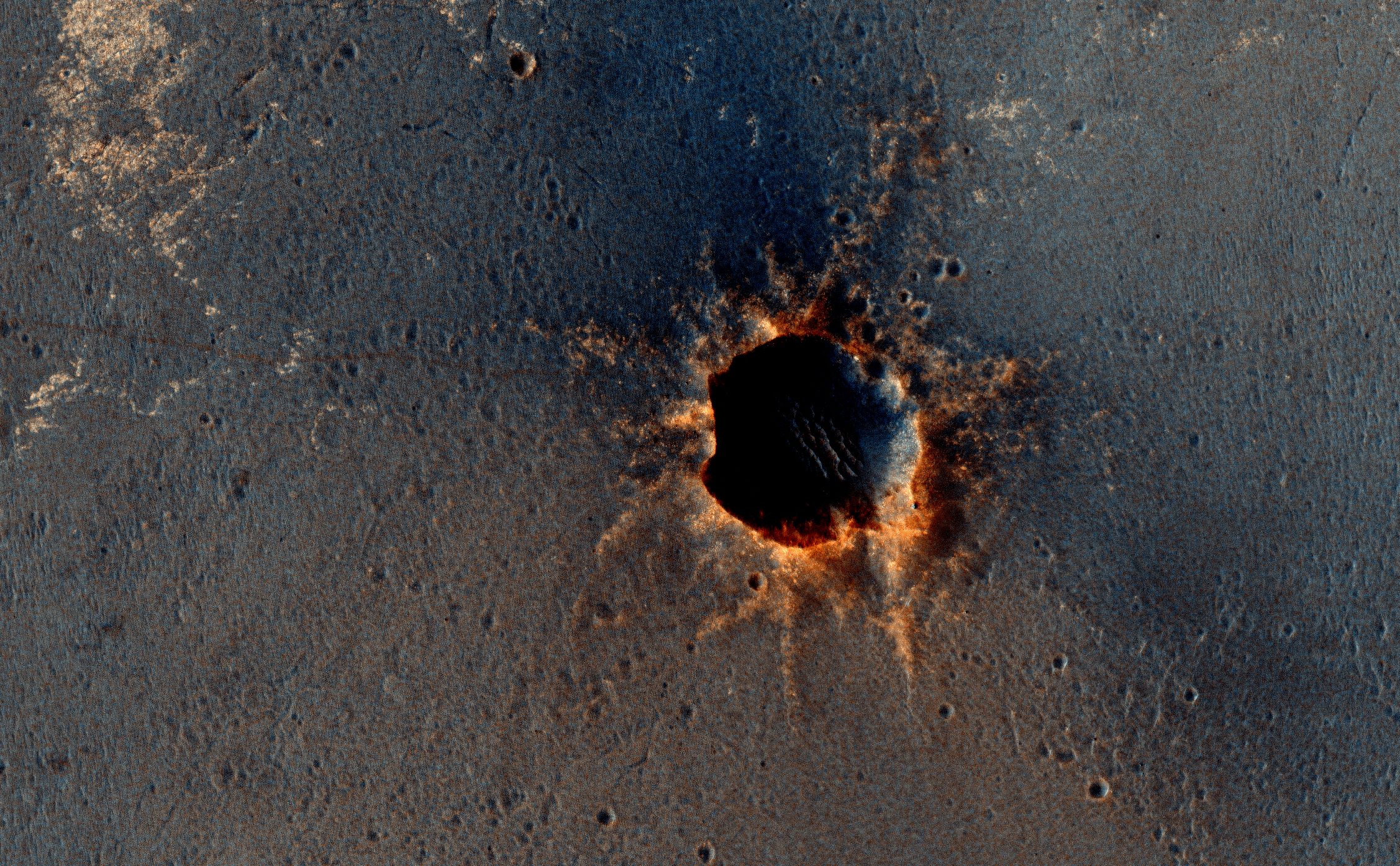 The High Resolution Imaging Science Experiment (HiRISE) camera on NASA's Mars Reconnaissance Orbiter acquired this color image on March 9, 2011, of &amp;quot;Santa Maria&amp;quot; crater, showing NASA's Mars Exploration Rover Opportunity perched on the southeast rim.