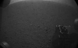 This is one of the first images taken by NASA's Curiosity rover, which landed on Mars the evening of Aug. 5 PDT (morning of Aug. 6 EDT).