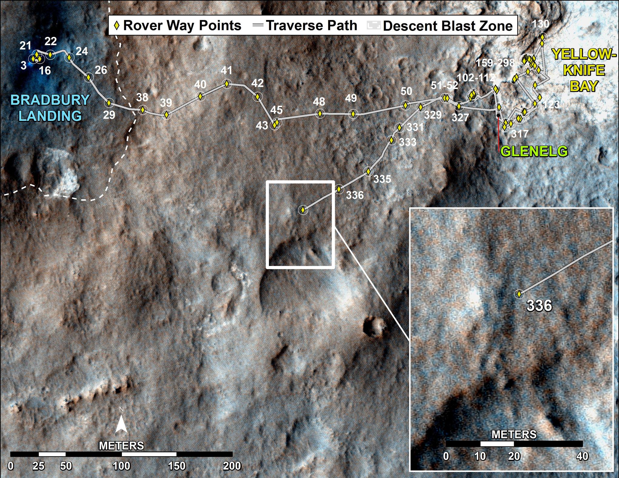 Curiosity Rover's Location for Sol 337 NASA Mars Exploration