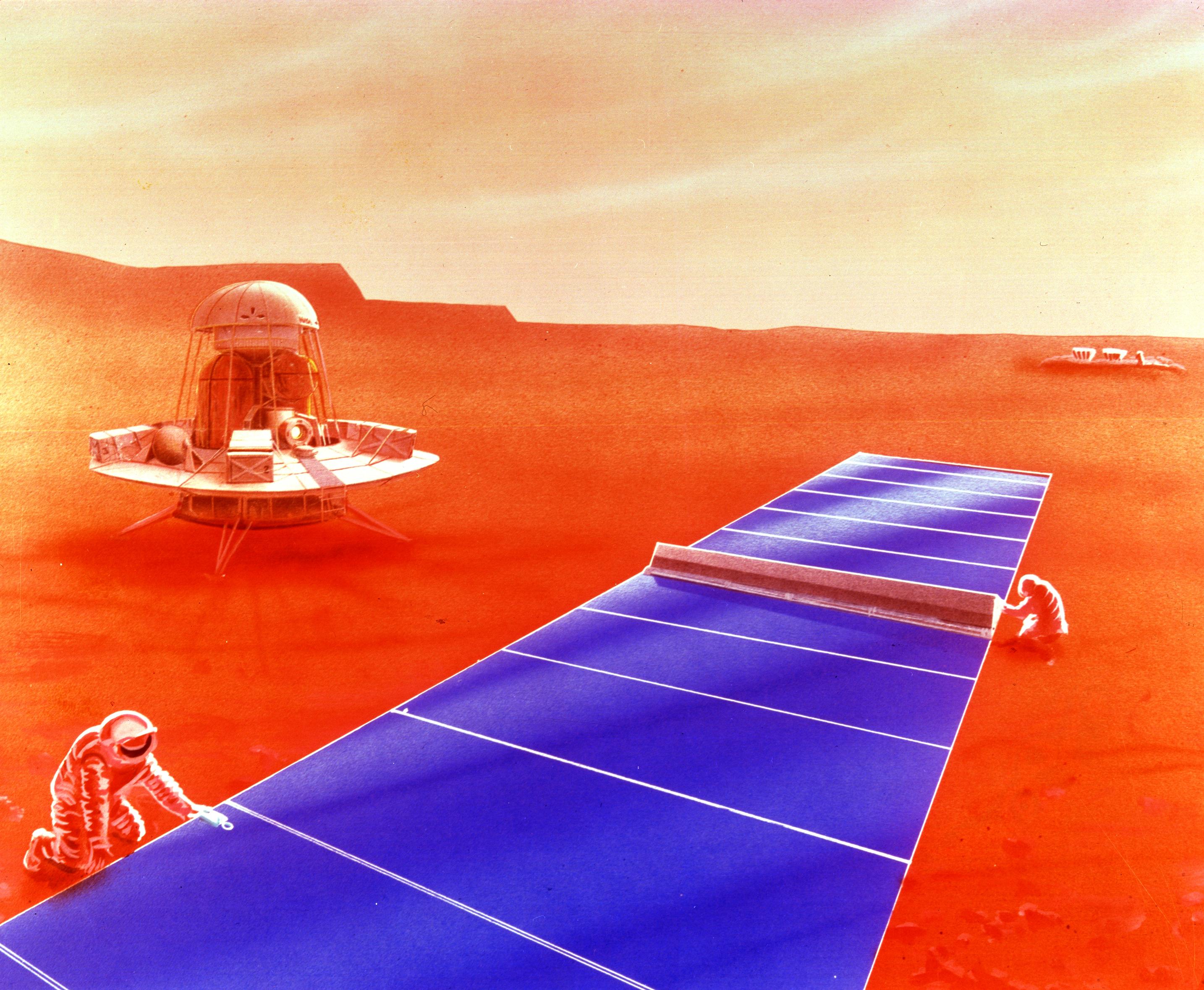 Astronauts Working on Solar Panels NASA Mars Exploration