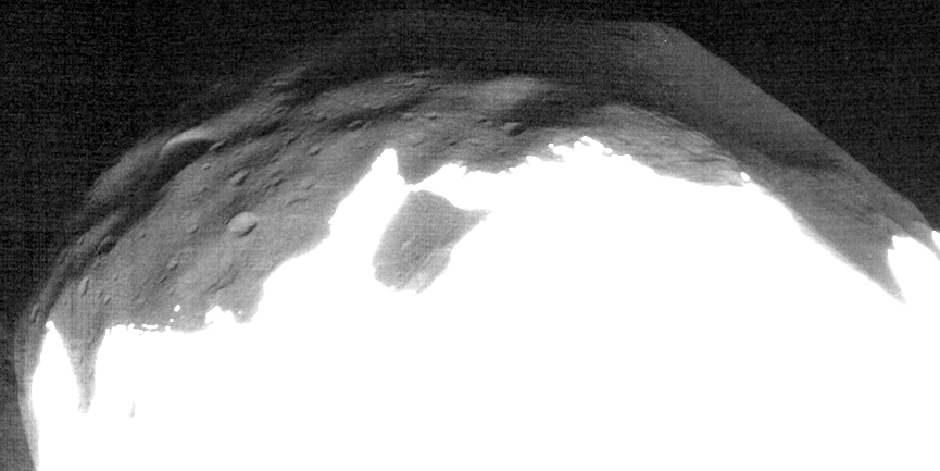 'Marsshine' on Shadowed Part of Phobos