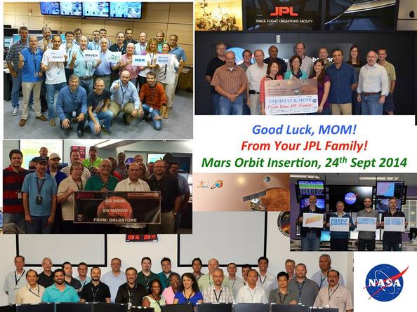 JPL Family wishes "Good Luck" to India's MOM