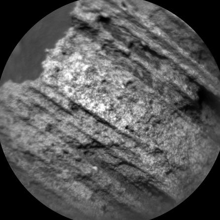This May 15, 2015, image from the Chemistry and Camera (ChemCam) instrument on NASA's Curiosity Mars rover shows detailed texture of a rock target called "Yellowjacket" on Mars' Mount Sharp. This was the first rock target for ChemCam after checkout of restored capability for autonomous focusing.