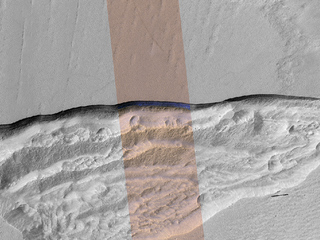 View image for Pit Where a Scarp Exposes an Underground Deposit of Martian Ice