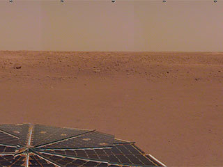 InSight captured this panorama of its landing site on the 14th Martian day, or sol, of its mission.