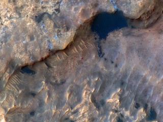 View image for HiRISE Spots Curiosity at Woodland Bay