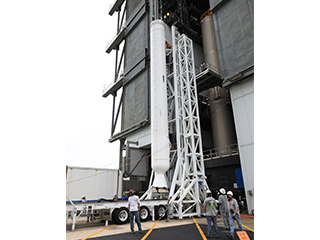 View image for Mars 2020 Second Solid Rocket Booster Lift and Mate