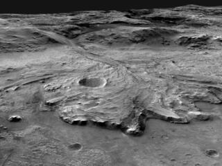 View image for Angle on Jezero Crater (Illustration)