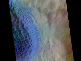 View image for Matara Crater Dunes - False Color