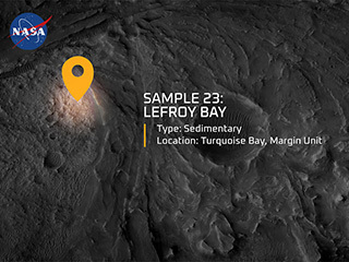 Meet the 23rd Martian sample collected by NASA’s Mars Perseverance rover – "Lefroy Bay," a sample taken from a region of Jezero Crater that is especially rich in carbonate, a mineral linked to habitability.